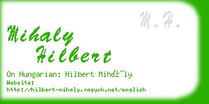 mihaly hilbert business card